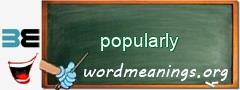 WordMeaning blackboard for popularly